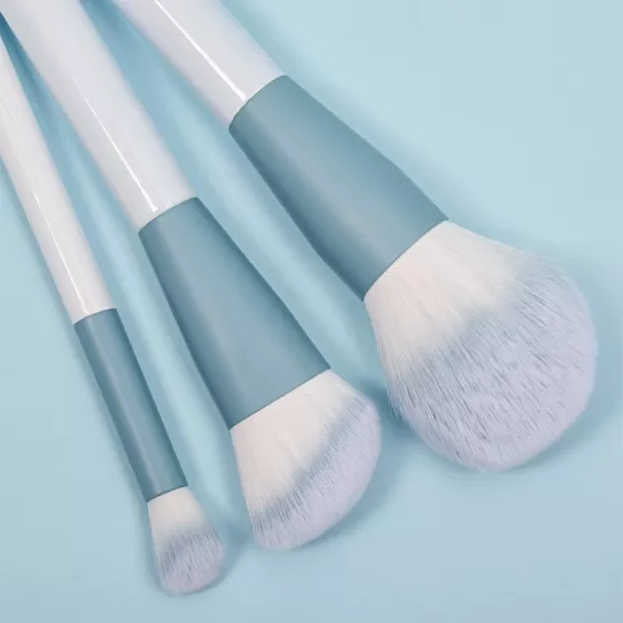 Dongshen private label makeup brush custom logo cruelty-free synthetic hair blue cute makeup brush set