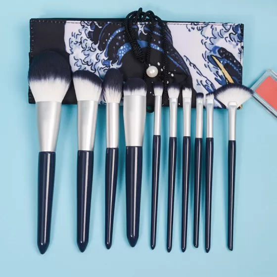 Dongshen brush makeup set wholesale high quality synthetic hair vegan travel makeup brush set