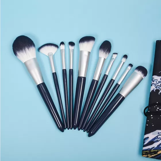 Dongshen brush makeup set wholesale high quality synthetic hair vegan travel makeup brush set