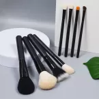 Donggshen high quality cosmetic makeup brush manufacture professional natural animal hair black facial makeup brush set