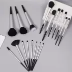 Dongshen 18pcs brush makeup manufacture wholesale natural black goat hair professional makeup cosmetic brush set