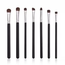 Dongshen manufacture private label natural pony hair 7pcs eye makeup brush set eyeshadow eyebrow eyeliner pencil brush