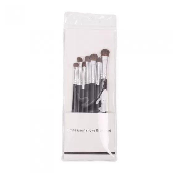 Dongshen manufacture private label natural pony hair 7pcs eye makeup brush set eyeshadow eyebrow eyeliner pencil brush