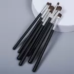 Dongshen manufacture private label natural pony hair 7pcs eye makeup brush set eyeshadow eyebrow eyeliner pencil brush