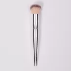 Dongshen OEM makeup foundation brush supplier wholesale single angle synthetic hair silver professional foundation cosmetic brush