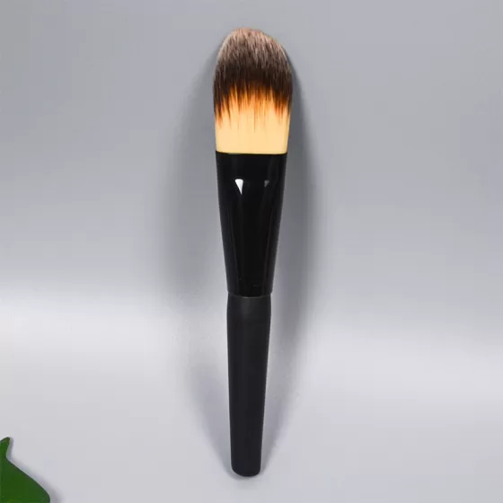 Dongshen private label foundation brush manufacture high quality fiber synthetic hair flat foundation makeup brush