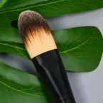 Dongshen private label foundation brush manufacture high quality fiber synthetic hair flat foundation makeup brush