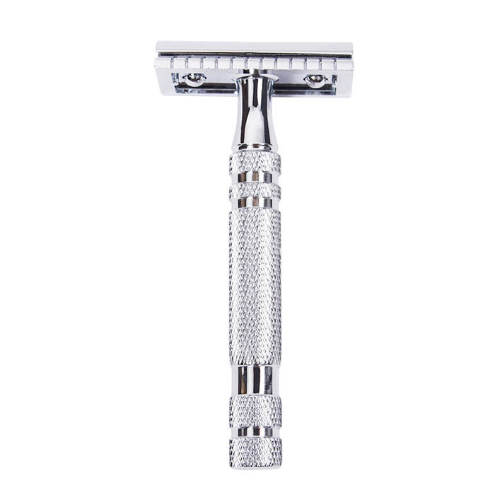 Dongshen wholesale eco-friendly safety razor custom logo metal double edge blade pattern handle shaving razor