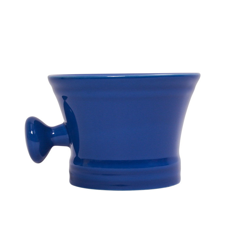 Dongshen shaving mug wholesale high quality shaving bowl blue ceramic custom shaving soap bowl